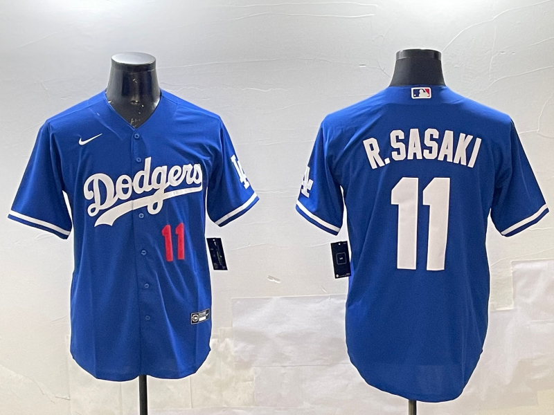 Men's Los Angeles Dodgers Roki Sasaki #11 Royal Alternate Jersey